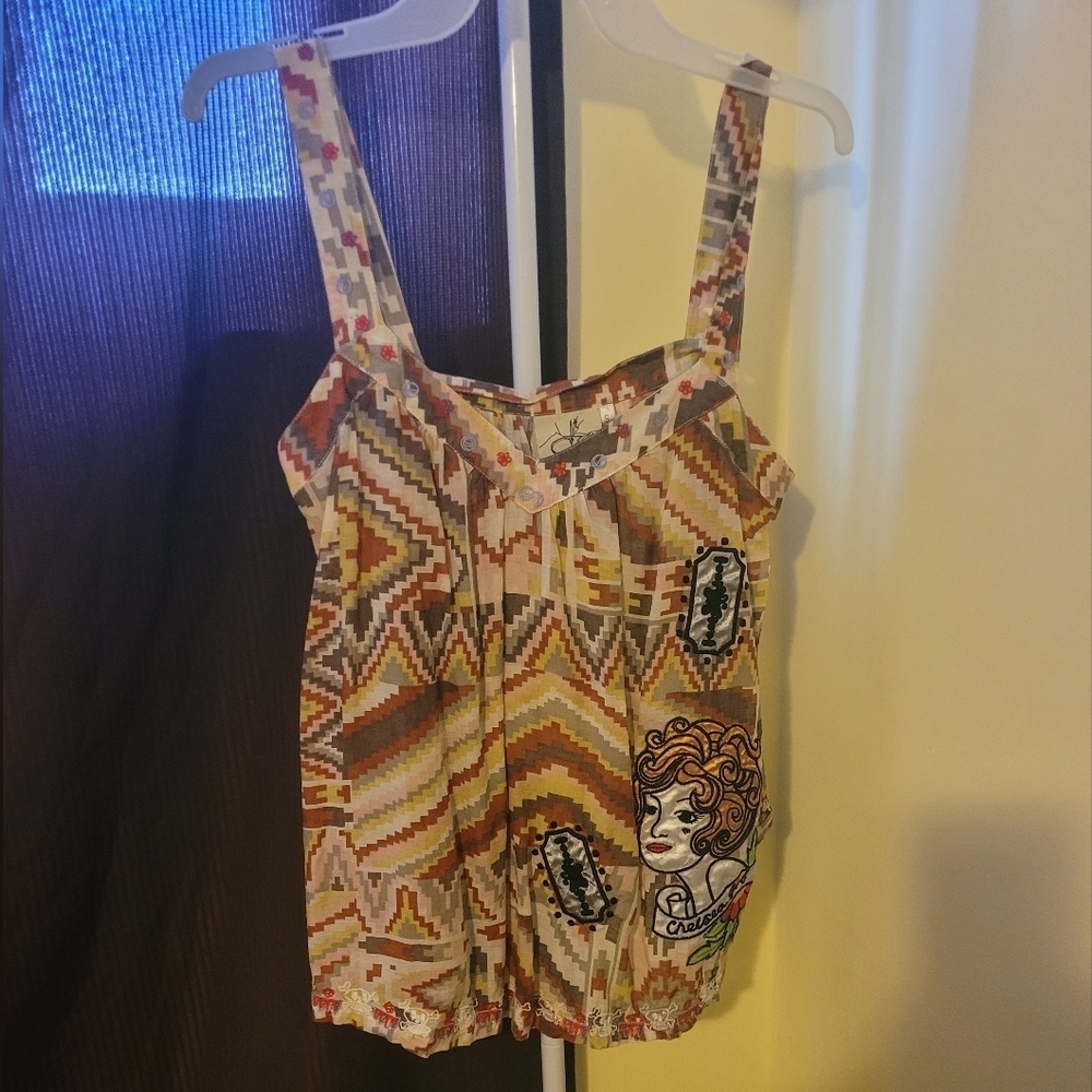Laura Lees Label Chelsea Girl Babydoll Top, GUC, Size S